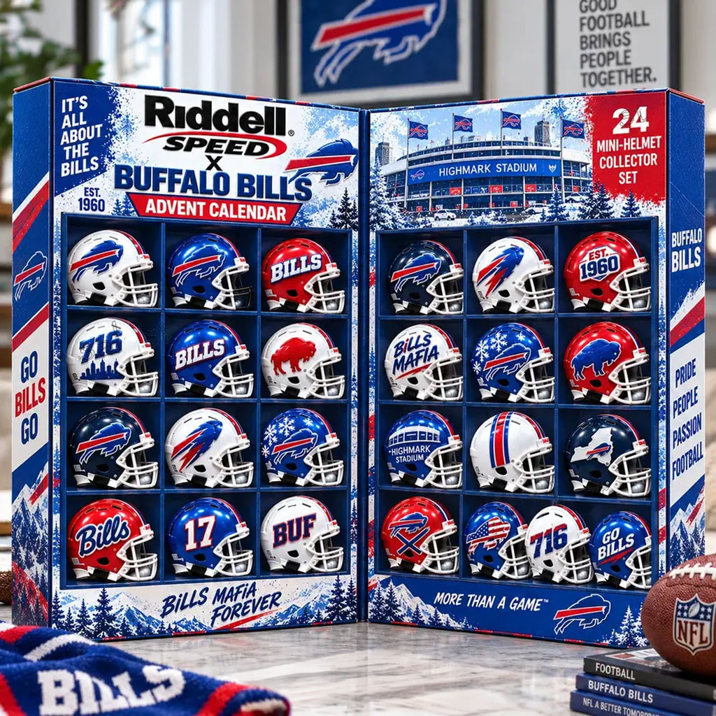 Buffalo Bills Advent Calendar 2026 Acrylic Christmas Ornament Buffalo Bills Merch Football Gift