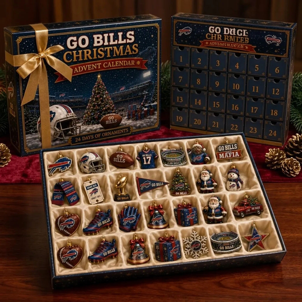 Buffalo Bills Christmas Ornament Advent Calendar 2026 Buffalo Bills Merch Gift For Football Fan