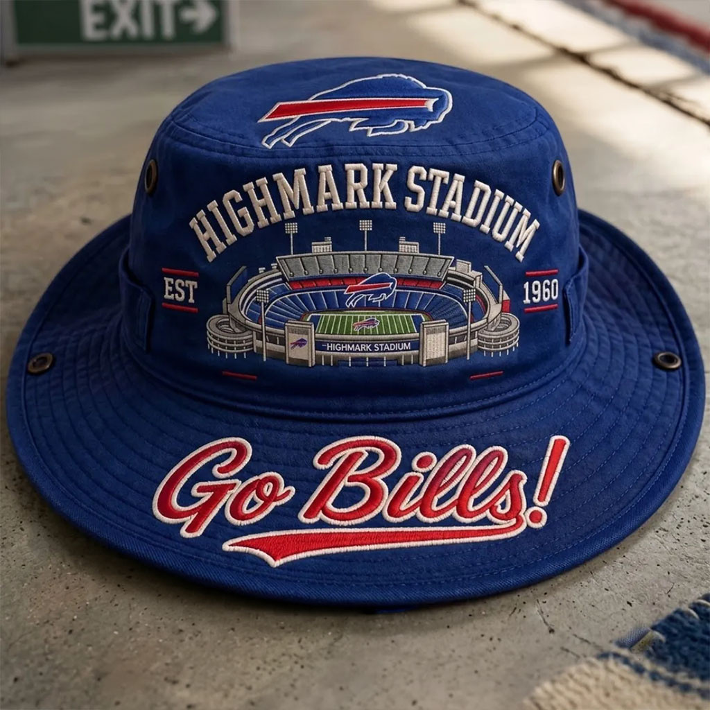 Buffalo Bills Highmark Stadium Bucket Hat Buffalo Bills Merch Present For Game Day