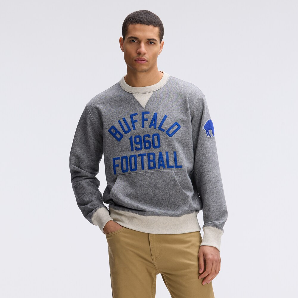 Buffalo Bills Merch - Fanatics Athletic IconicFleece Pocket Sweatshirt, Heather Gray - Best Gifts For Football Fans