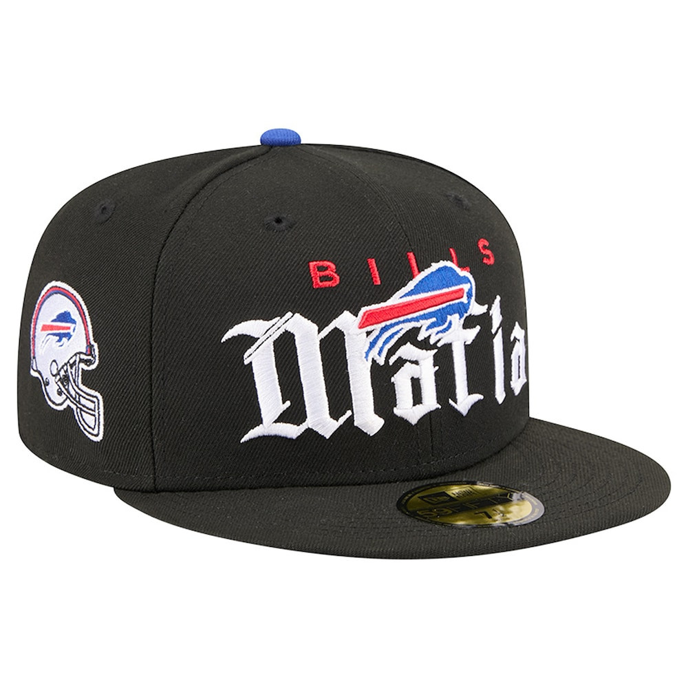 Buffalo Bills Merch - Men's Bills Mafia 59FIFTY Fitted Hat, Black - New Era - Good Football Gifts
