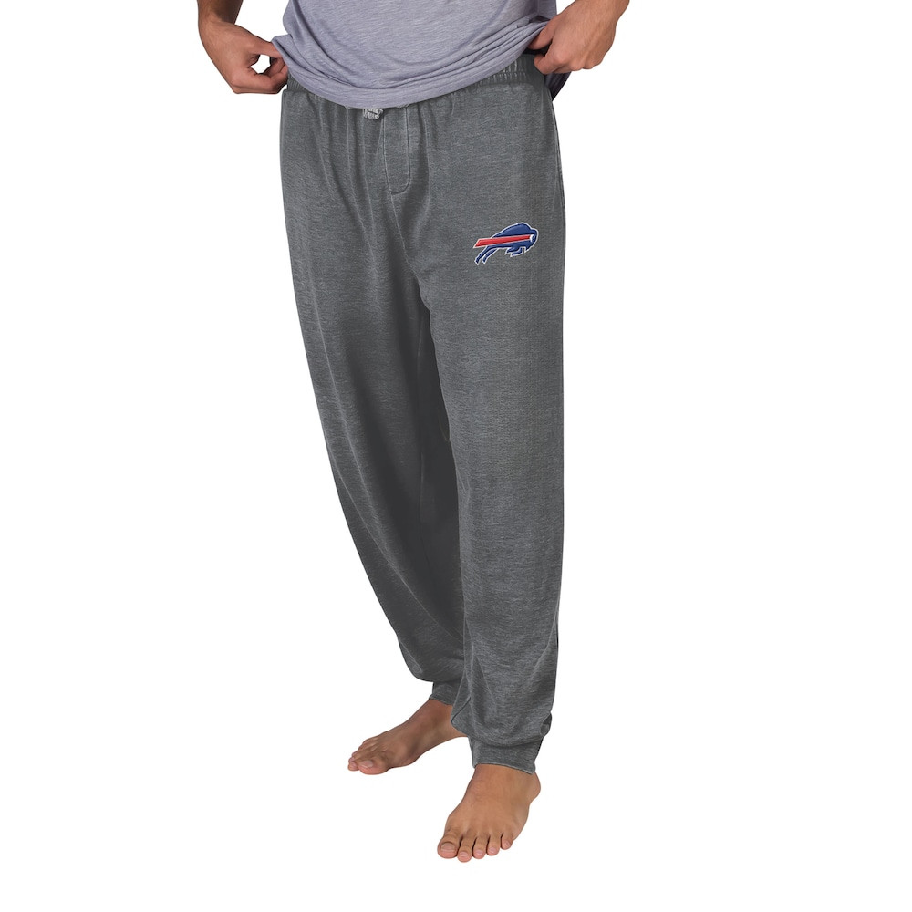 Buffalo Bills Merch - Men's Concepts Sport Trackside Burnout Wash Cuffed-Leg Pants, Charcoal - Best Football Gift Ideas