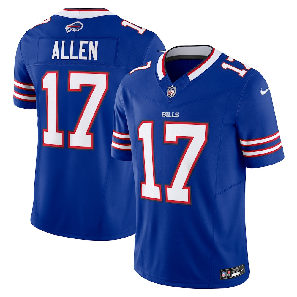 Buffalo Bills Merch - Men's Josh Allen Royal Vapor F.U.S.E. Limited Jersey - American Football Presents