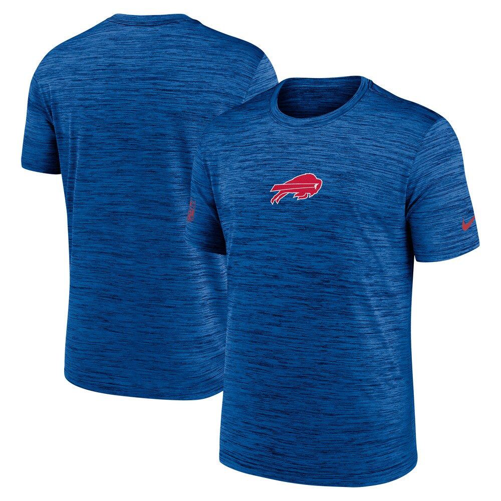 Buffalo Bills Merch - Men's Royal Sideline Velocity Dri-FIT T-Shirt - Birthday Present For Football Fan
