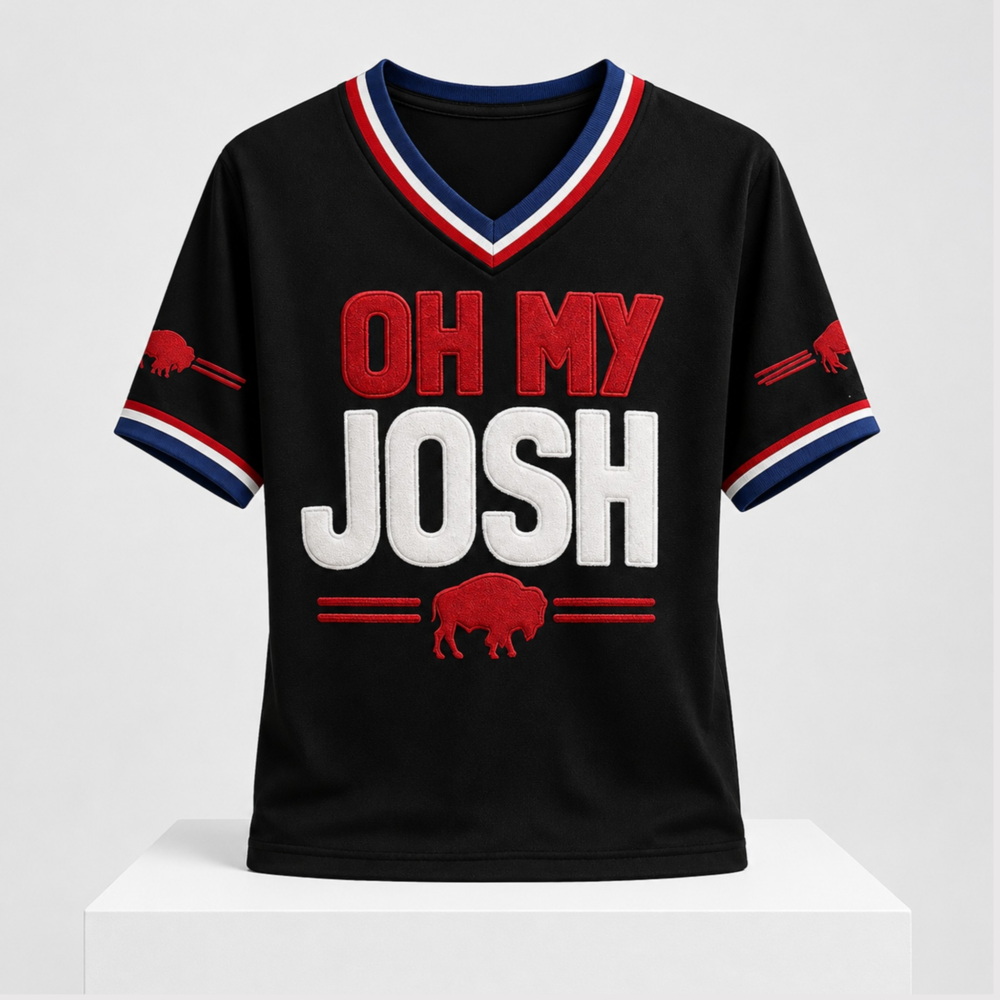 Buffalo Oh My Josh 2026 V-Neck Shirt Buffalo Bills Merch Best Football Gifts
