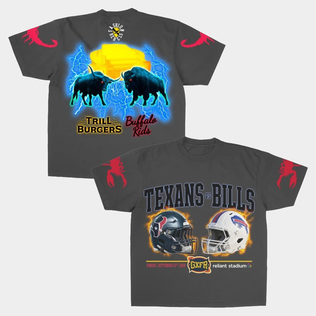 Bun B X Westside Gunn Merch Texans Vs Bills Trill Burgers 2026 T-Shirt Matchup Shirt Fan Gifts