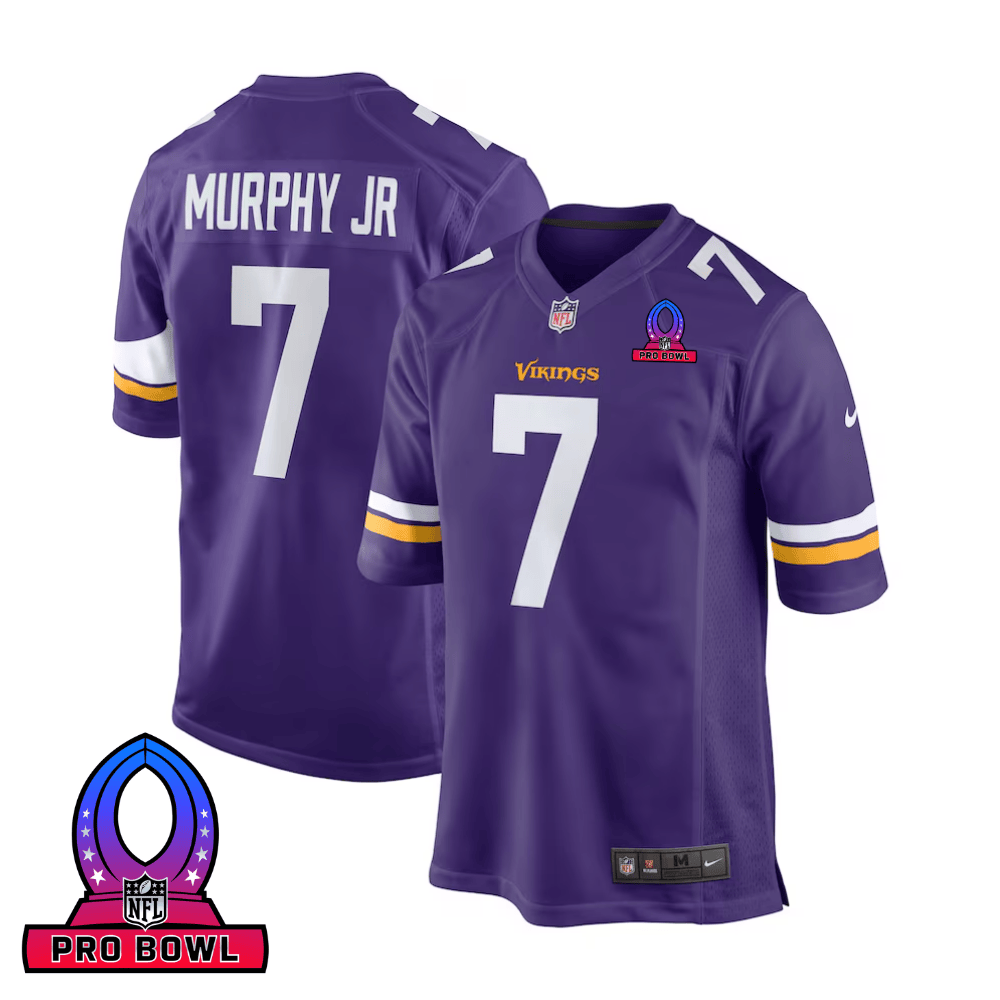 Byron Murphy Jr. Baltimore Ravens 2025 Pro Bowl Patch Game Men Jersey - Purple