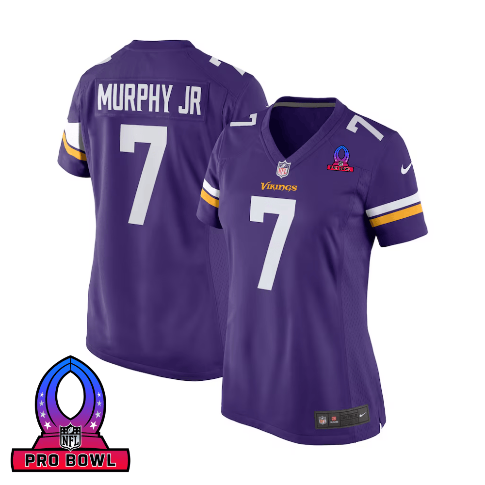 Byron Murphy Jr. Minnesota Vikings 2025 Pro Bowl Patch Game Jersey - Purple