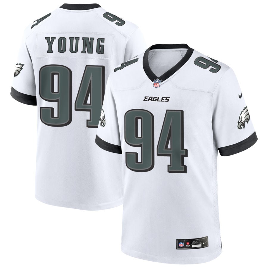 Byron Young Philadelphia Eagles 2025 Game Jersey - White