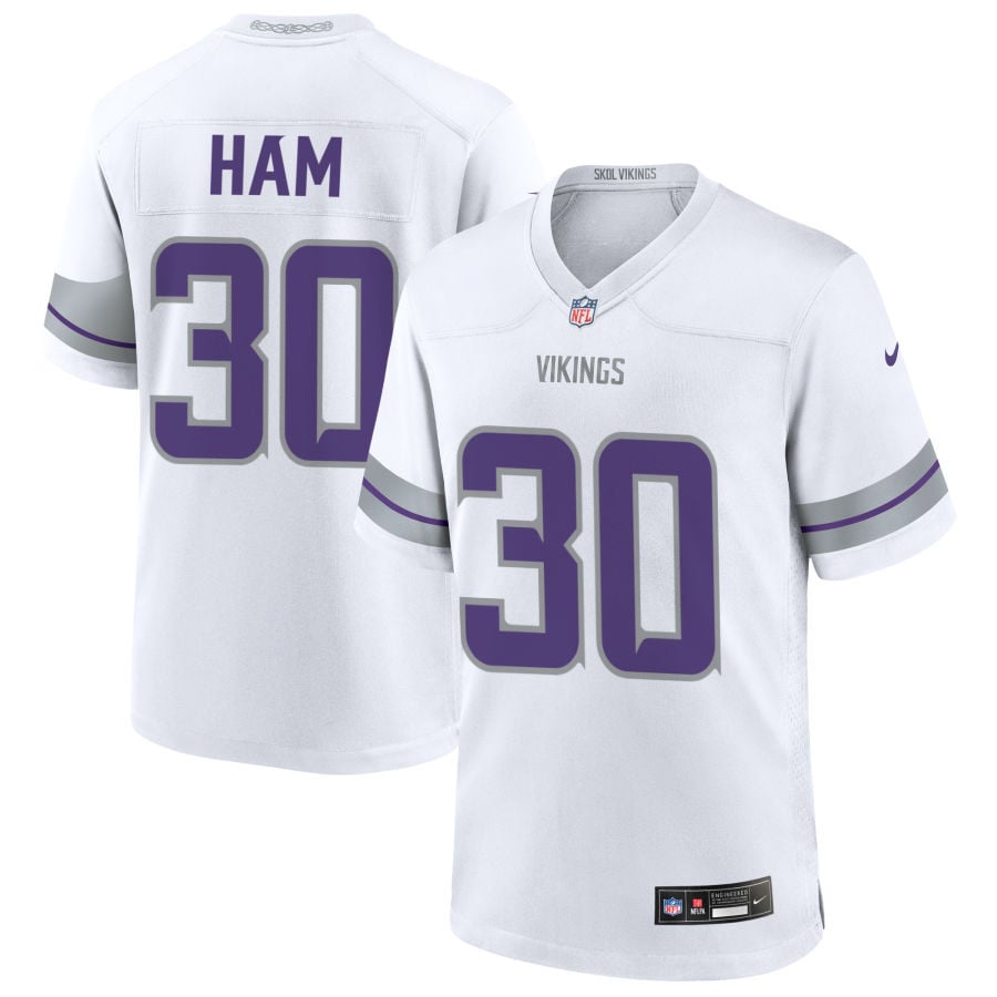 C.J. Ham Minnesota Vikings 2025 Alternate Game Jersey - White