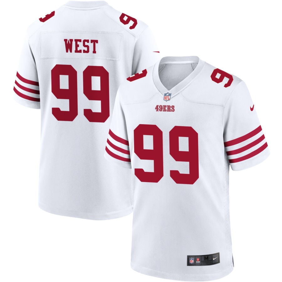 C.J. West San Francisco 49ers 2025 Game Player Jersey - White