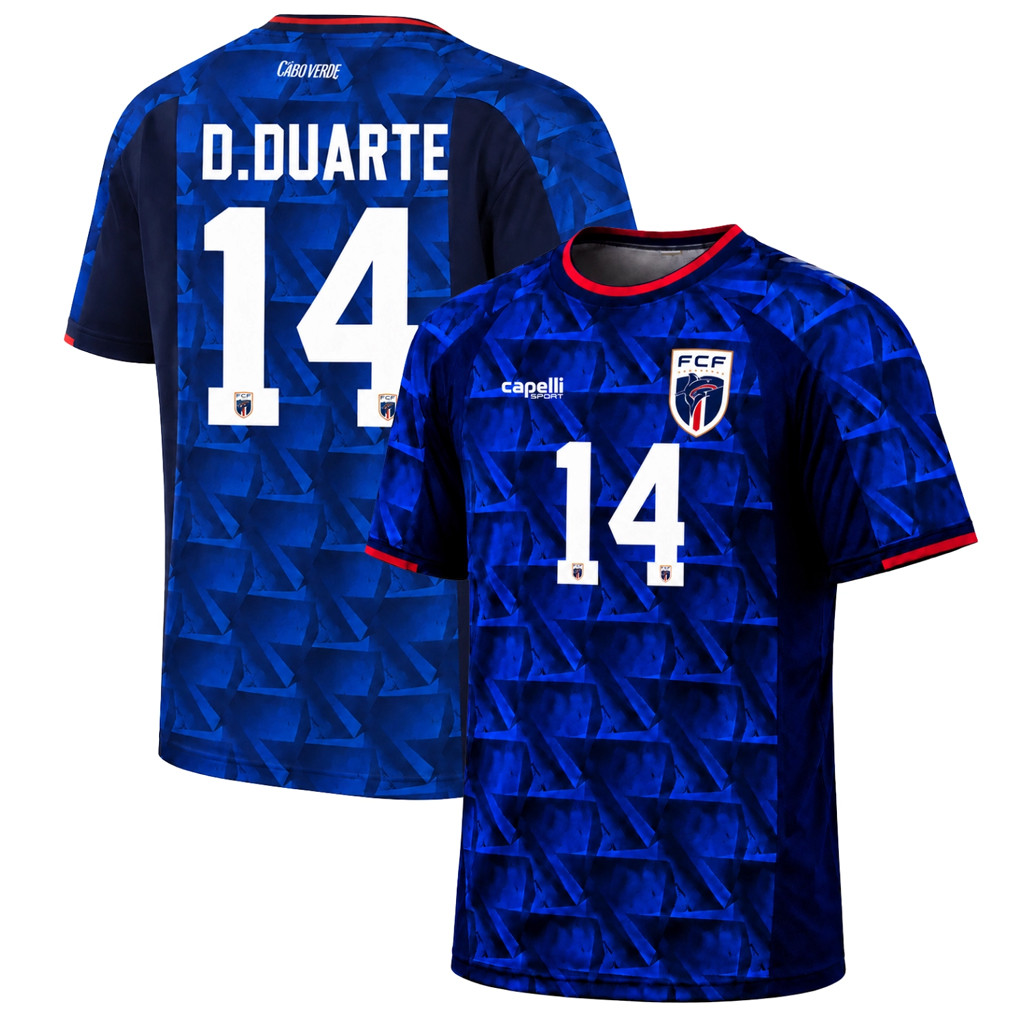 Cabo Verde Merch World Cup 2026 Deroy Duarte #14 Cape Verde Jersey Elite Football Home Jersey