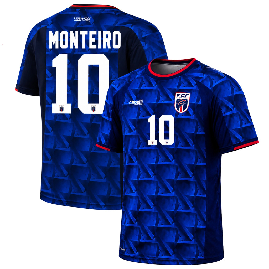 Cabo Verde Merch World Cup 2026 Jamiro Monteiro #10 Cape Verde Jersey Elite WC 2026 FIFA Merch