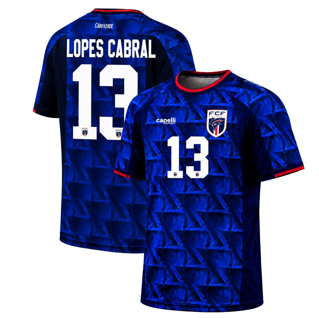 Cabo Verde Merch World Cup 2026 Sidny Lopes #13 Cabral Cape Verde Jersey Elite Football Jersey