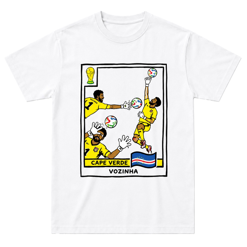 Cabo Verde Merch World Cup 2026 Vozinha Cape Verde T-Shirt Legendary Goalkeeper Vozinha Merch
