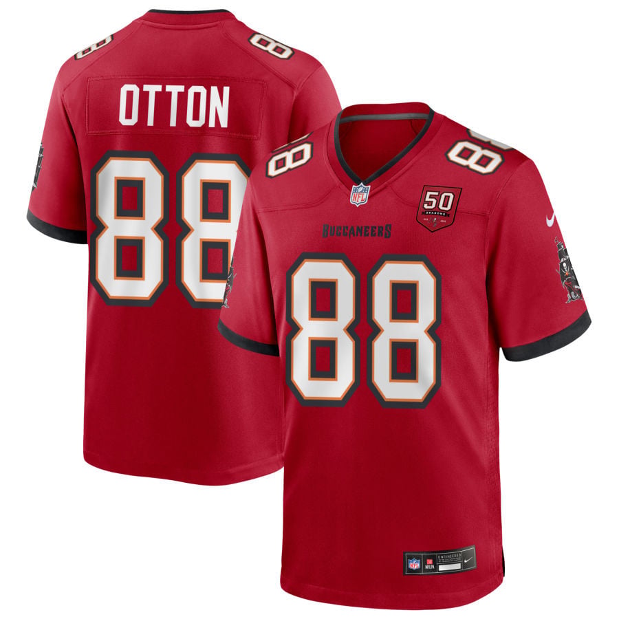 Cade Otton Tampa Bay Buccaneers 2025 50th Season Game Jersey - Red