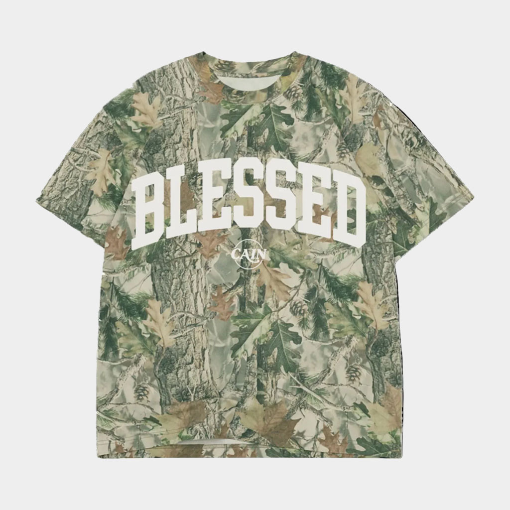 Cain Merch 2026 Blessed Camo T-Shirt Cain Shirt Father's Day Present Ideas