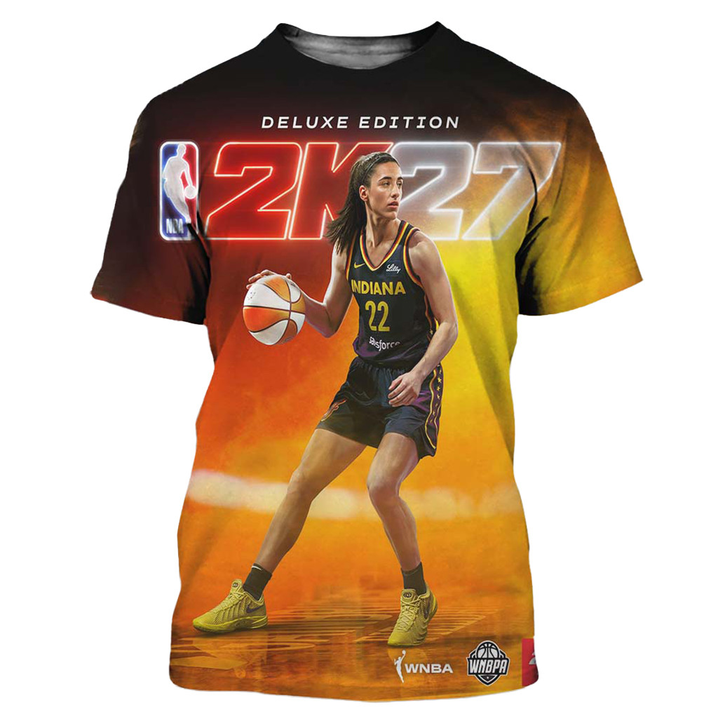 Caitlin Clark 2K27 Deluxe Cover Athlete T-Shirt Indiana Fever Merch Gift For Fans