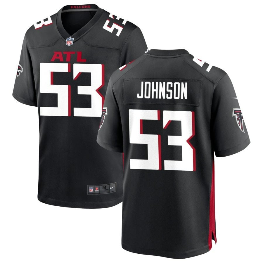 Caleb Johnson Atlanta Falcons 2025 Game Jersey - Black