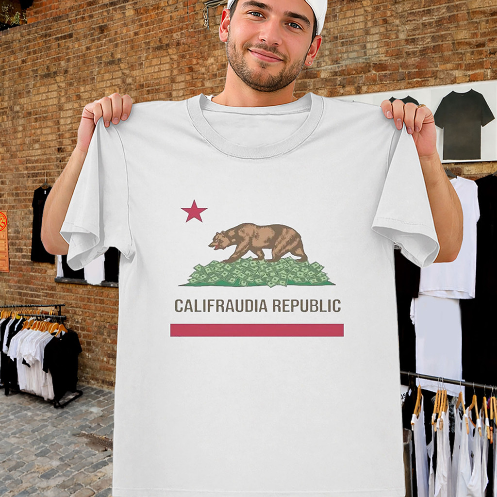 Califraudia Republic Shirt California Parody Graphic Tee Political Satire T-Shirt Him Gifts