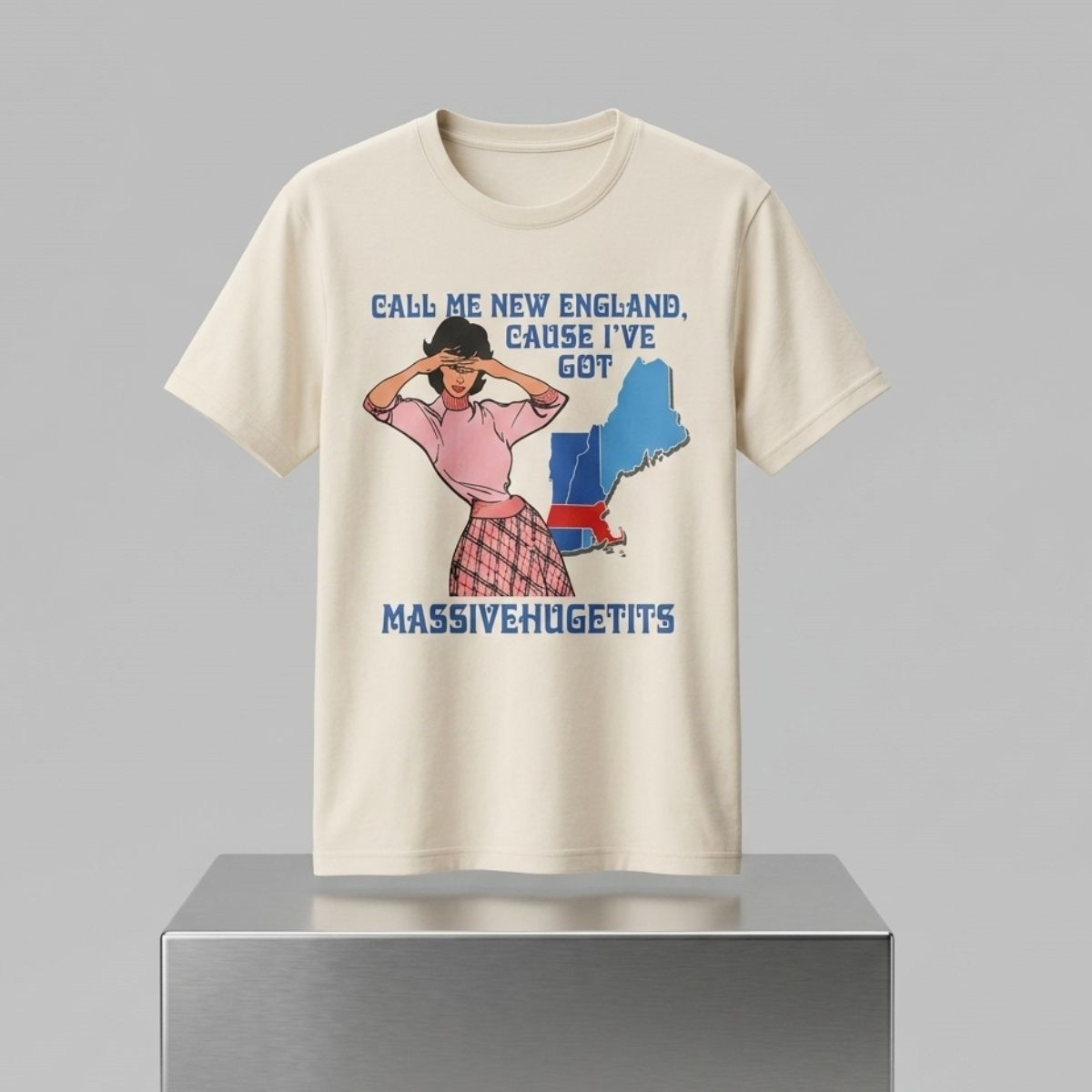 Call Me New England Cause I Got Massivehugetits T-Shirt Funny Tv Merch Gift For Fans