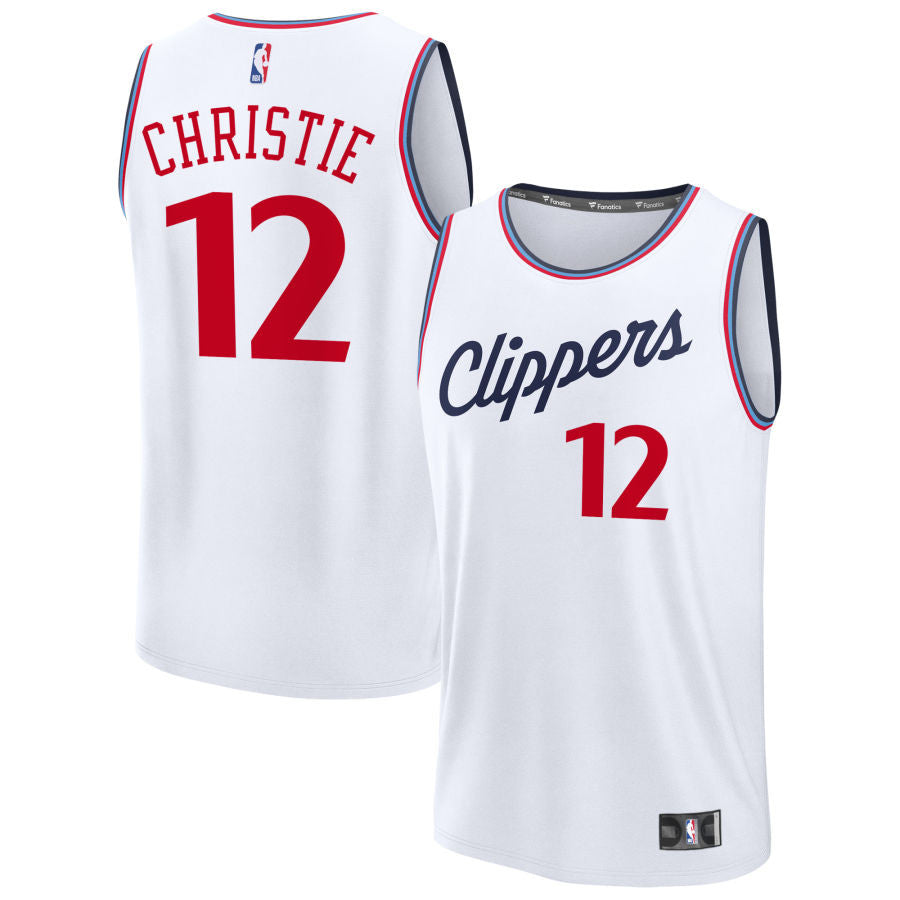 Cam Christie LA Clippers 2025 Fast Break Association Edition Jersey - White