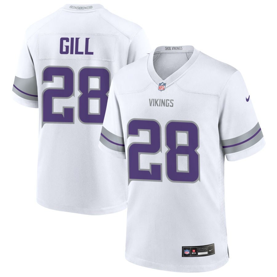 Cam Gill Minnesota Vikings 2025 Alternate Game Jersey - White