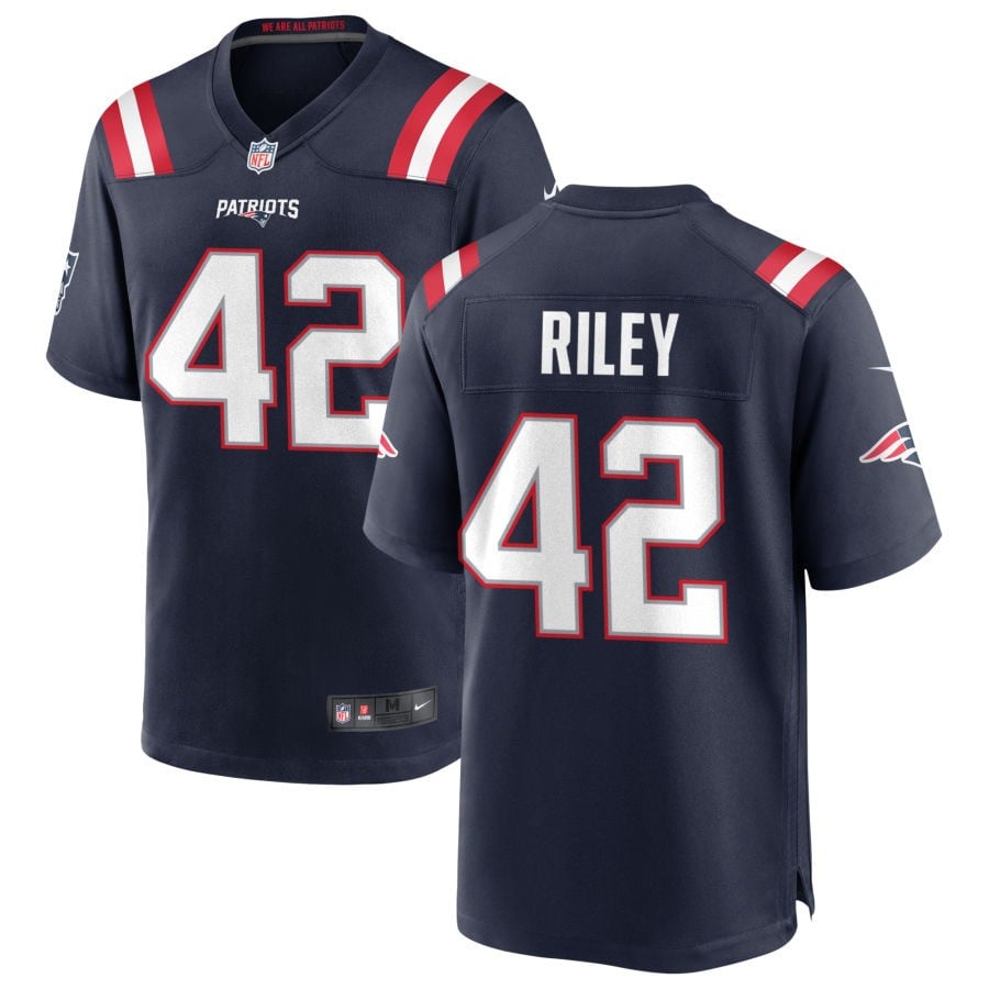 Cam Riley New England Patriots 2025 Game Jersey - Navy