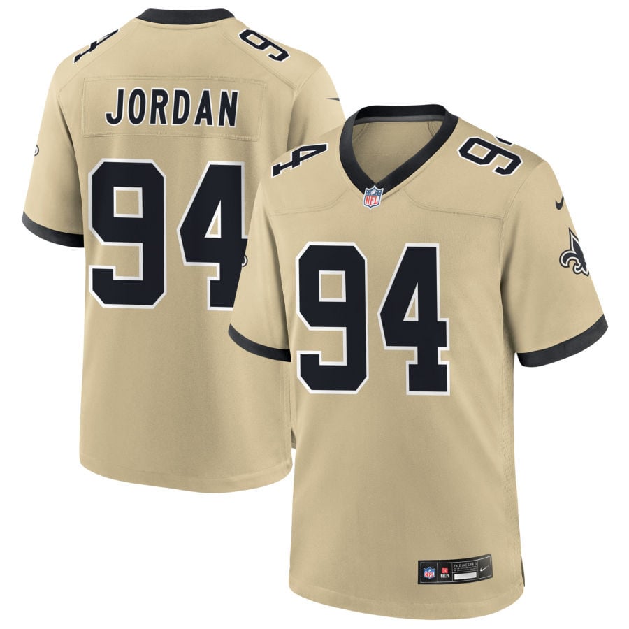 Cameron Jordan New Orleans Saints 2025 Gameday Golds Alternate Game Jersey - Gold