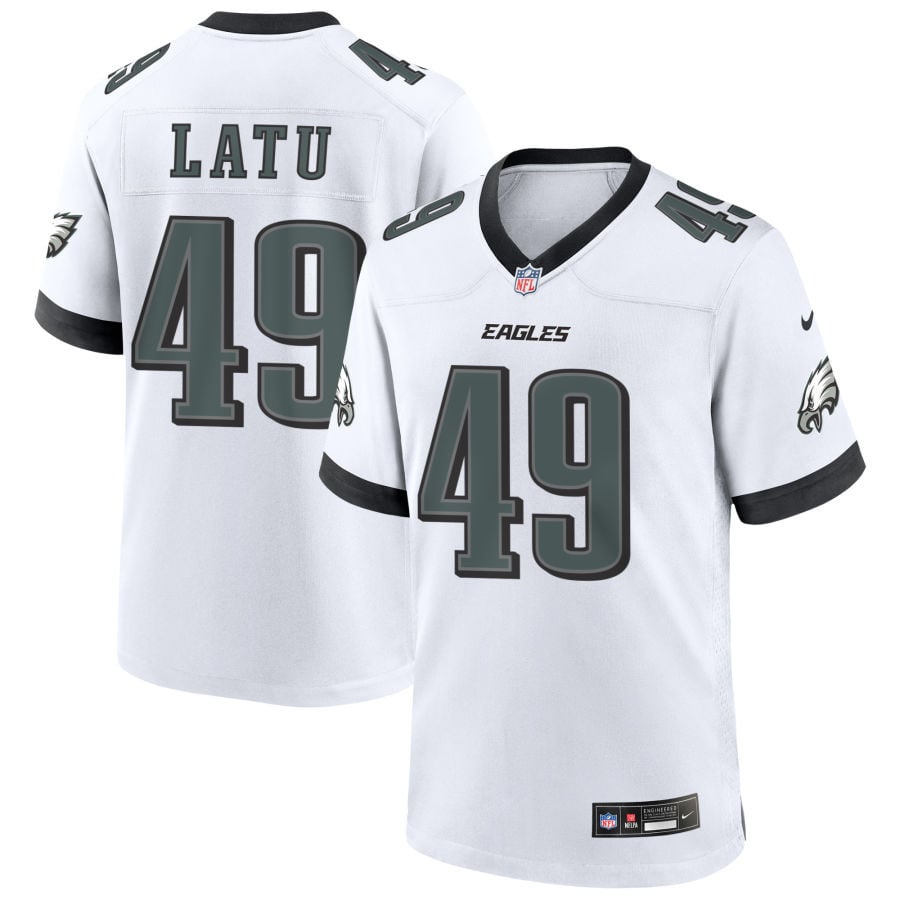 Cameron Latu Philadelphia Eagles 2025 Game Jersey - White