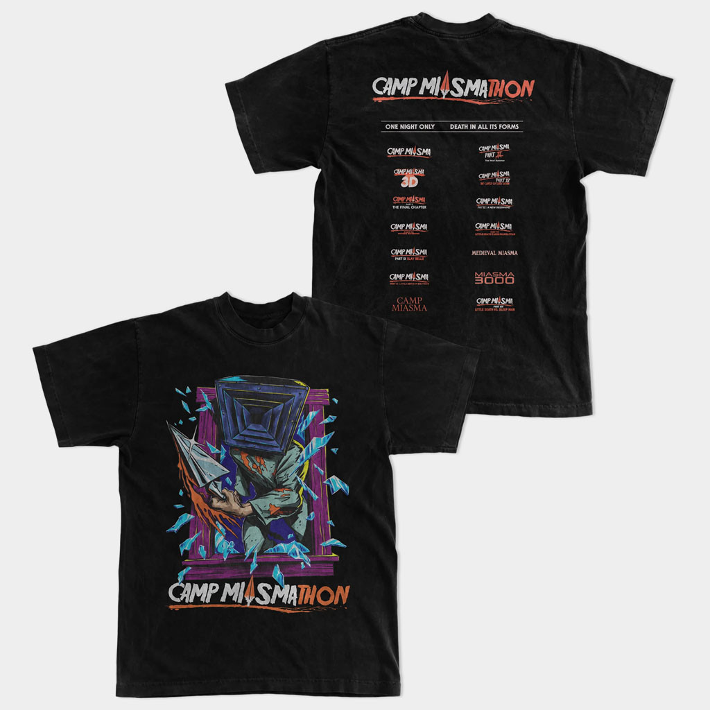 Camp Miasma Merch 2026 Camp Miasmathon T-Shirt Horror Fan Apparel Gift For Dudes