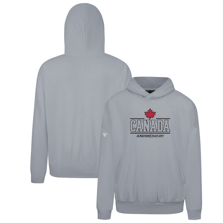 Canada 2025 4 Nations Face-Off Contact Pullover Gray Hoodie
