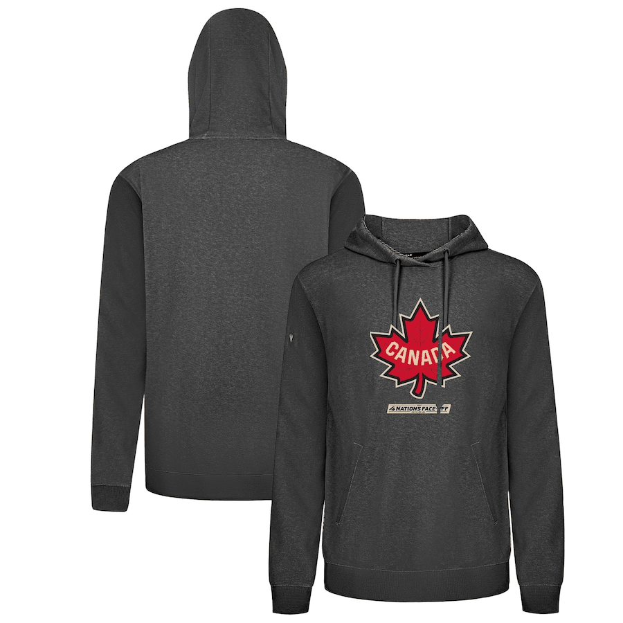 Canada 2025 4 Nations Face-Off Pulsar Tri-Blend Pullover Black Hoodie