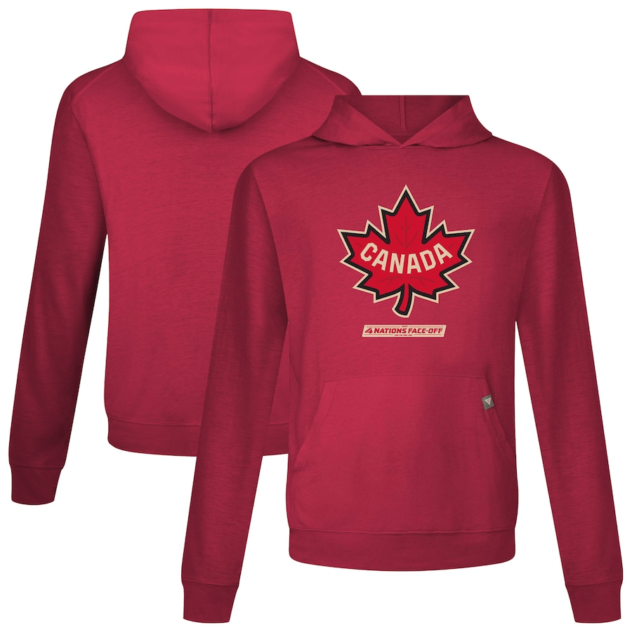 Canada 2025 4 Nations Face-Off Relay Pullover Red Hoodie