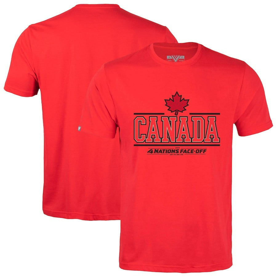Canada 2025 4 Nations Face-Off Richmond Red T-Shirt 1 Canada 2025 4 Nations Face-Off Richmond Red T-Shirt