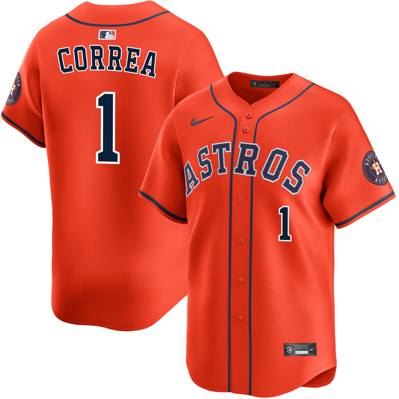 Carlos Correa Houston Astros 2026 Alternate Limited Jersey - Orange