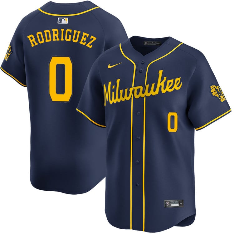 Carlos Rodriguez Milwaukee Brewers 2025 Alternate Limited Jersey - Navy