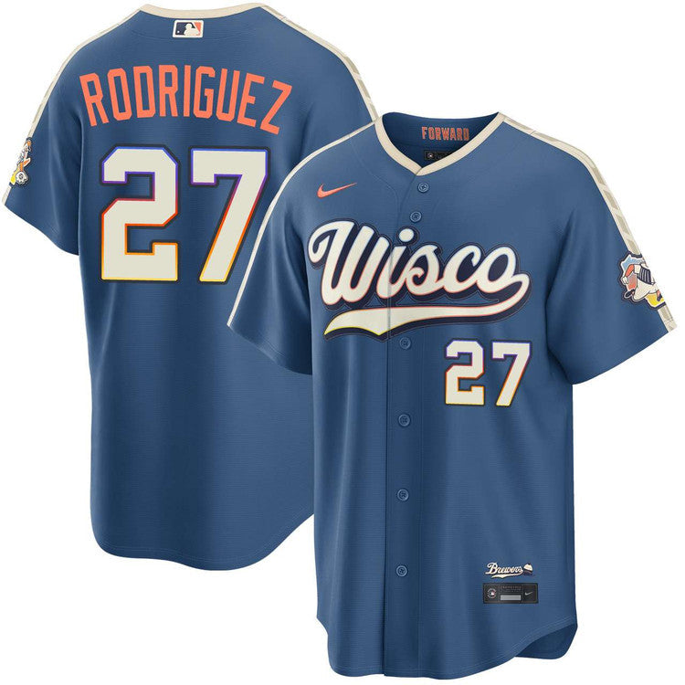Carlos Rodriguez Milwaukee Brewers 2026 City Connect Stadium Jersey - Mineral Blue