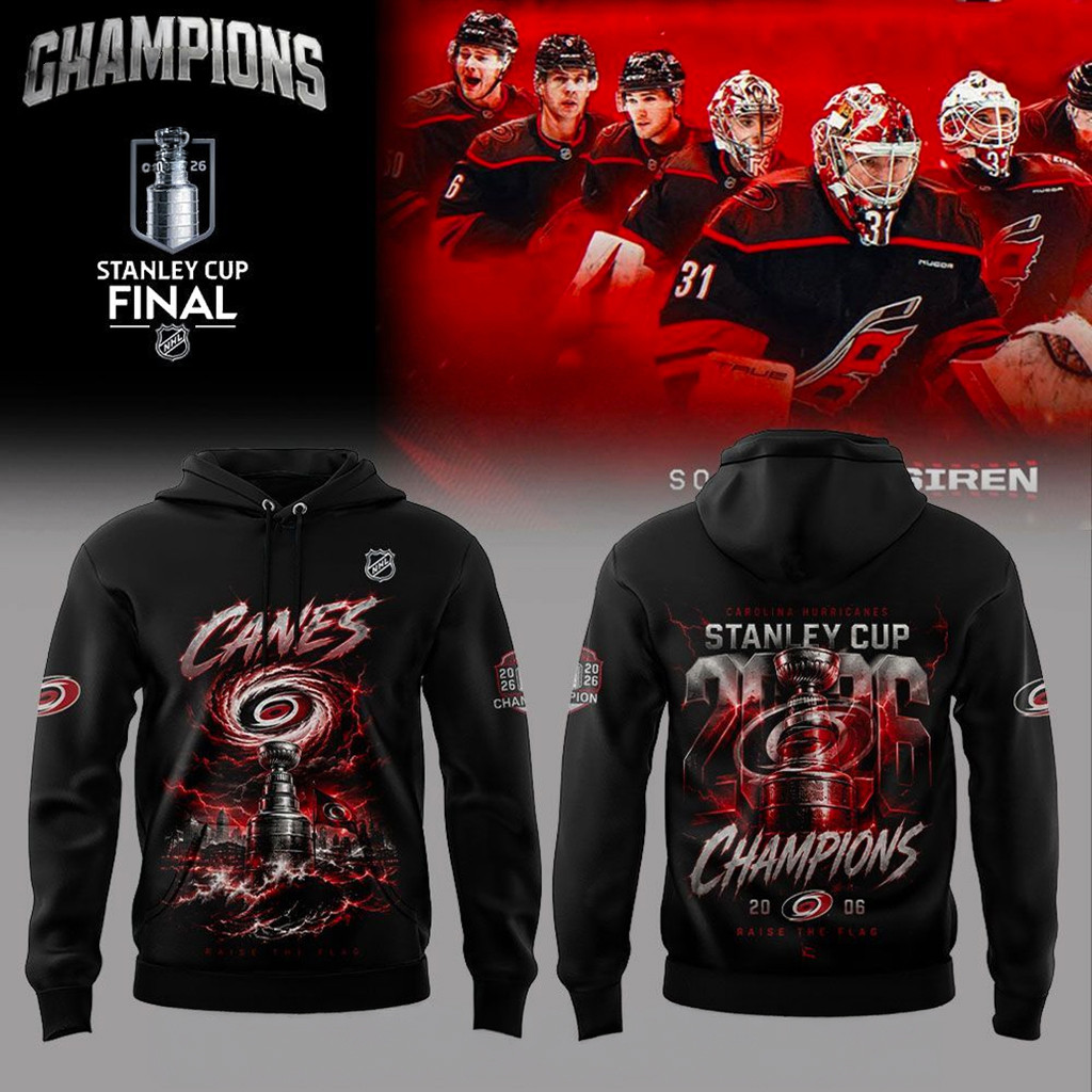 Carolina Hurricanes 2026 Stanley Cup Champions Hoodie Hurricanes Merch Hockey Fan Present