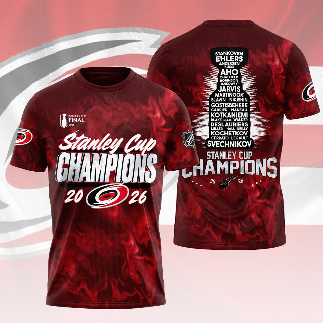 Carolina Hurricanes 2026 Stanley Cup Champions T-Shirt Carolina Hurricanes Stanley Cup Shirt Red