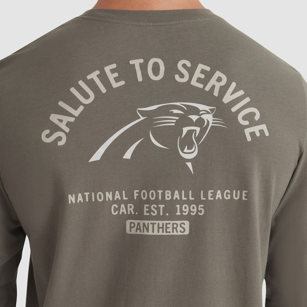 Carolina Panthers 2025 Salute to Service Sideline Long Sleeve T-Shirt - Olive - Image 6