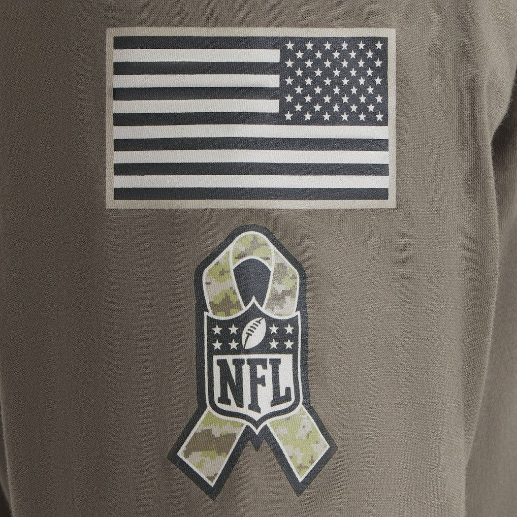 Carolina Panthers 2025 Salute to Service Sideline Long Sleeve T-Shirt - Olive - Image 4