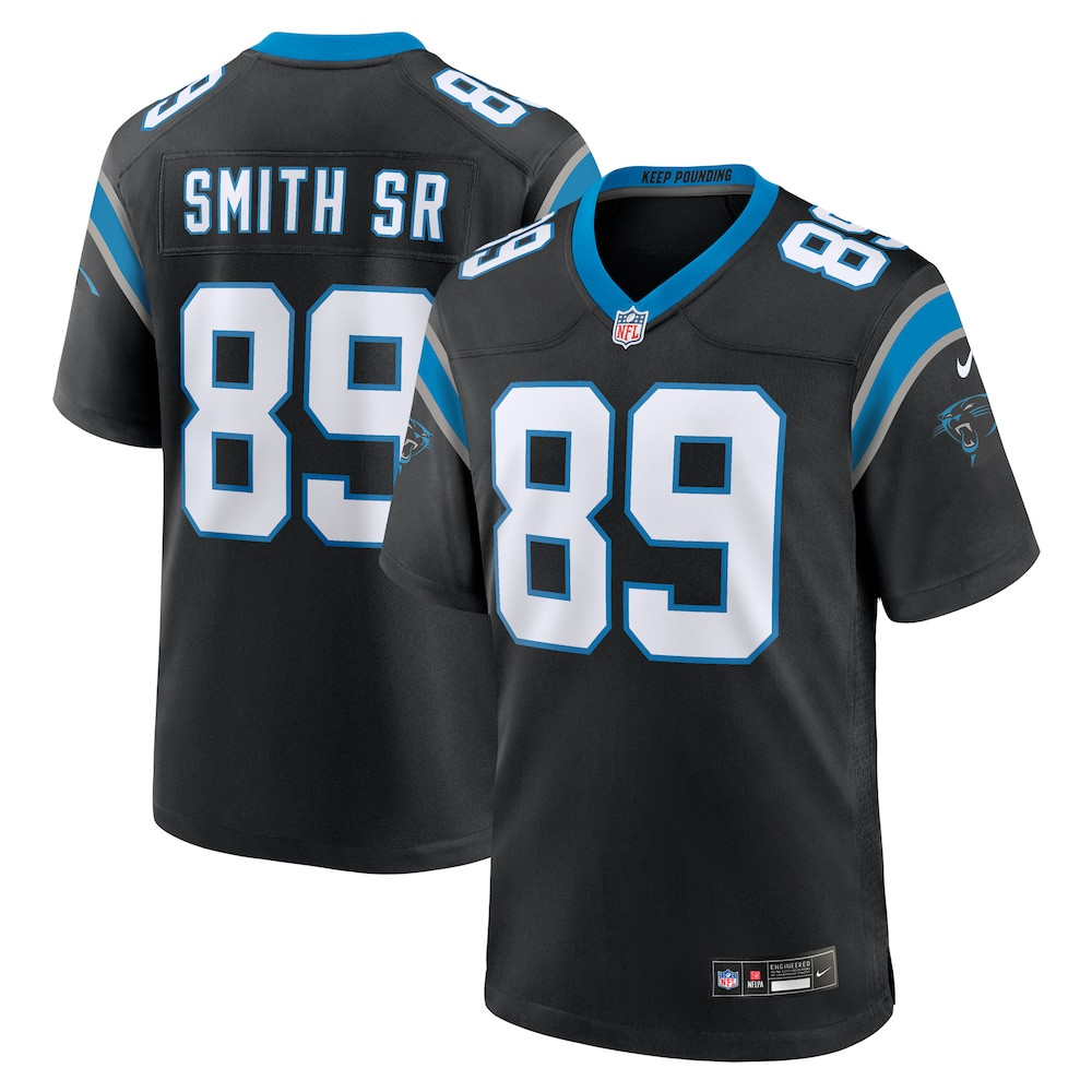 Carolina Panthers Merch - Men's Steve Smith Sr. Retired Player Game Jersey, Black - Best Football Related Gifts