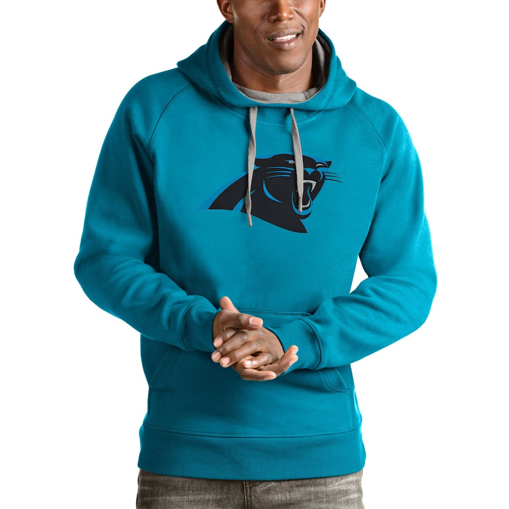 Carolina Panthers Merch - Men's Victory Pullover Hoodie, Blue - Antigua - Birthday Present For Football Fan