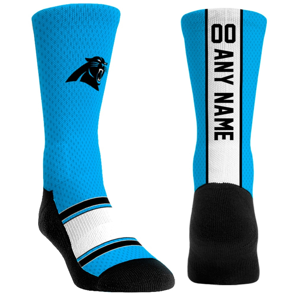 Carolina Panthers Merch - Unisex Rock Em Socks Custom Jersey Crew Socks - Great Football Gifts