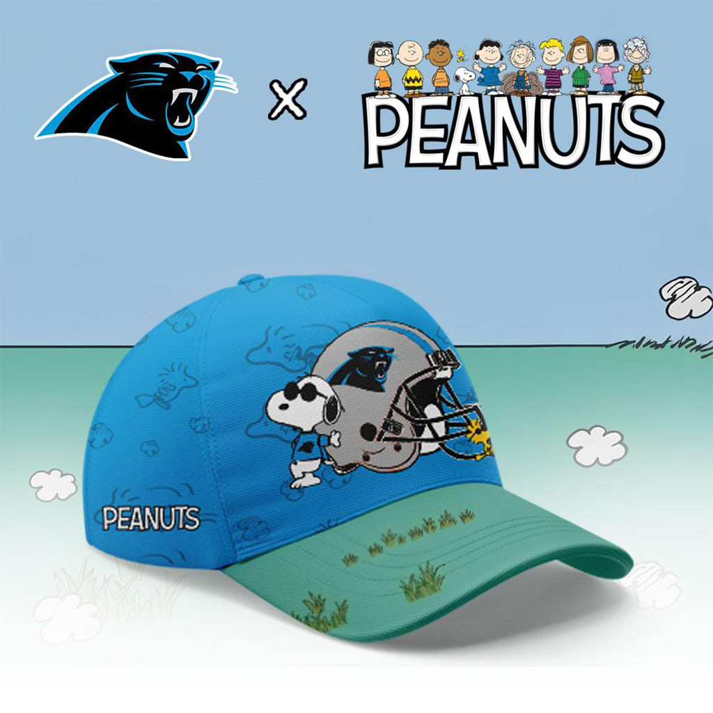 Carolina Panthers X Peanuts Snoopy 2026 Hat Carolina Panthers Merch Gifts For Football Fans