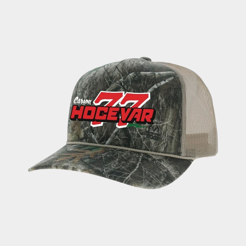 Carson Hocevar Merch 2026 Carson Hocevar #77 Trucker Hat Camo Present For Racing Fans