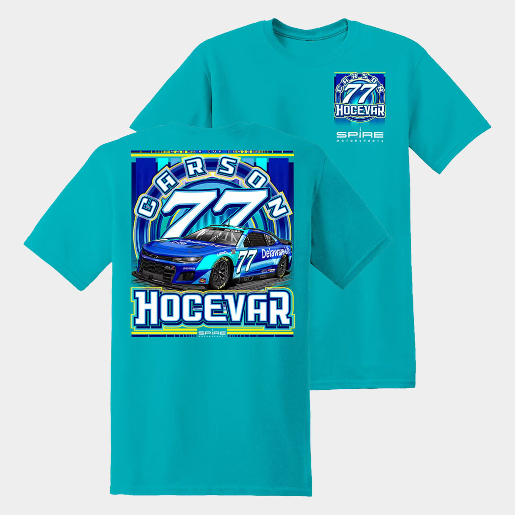 Carson Hocevar Merch 2026 Carson Hocevar Spire Motorsports Car T-Shirt Gift For Racing Fans