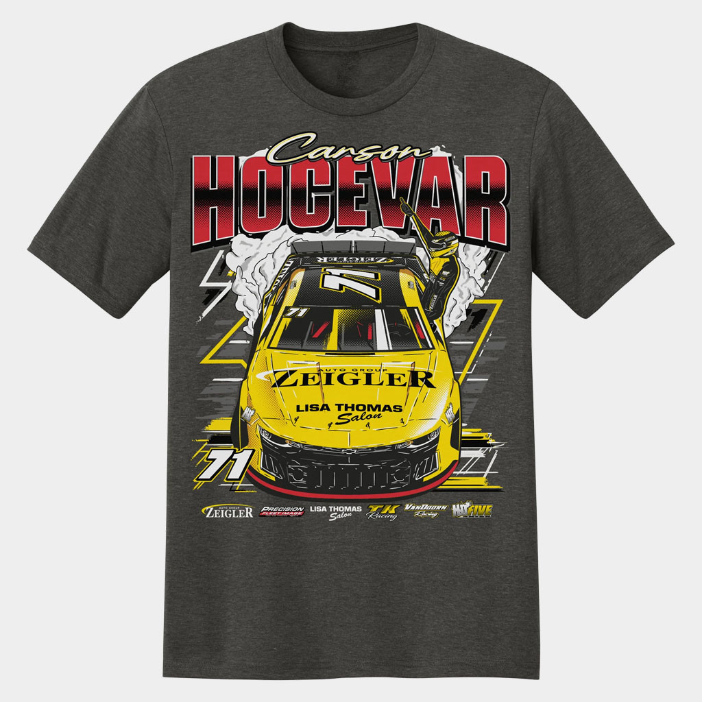 Carson Hocevar Merch 2026 Gray Pavement Late Model T-Shirt Best Gift For Racing Fans
