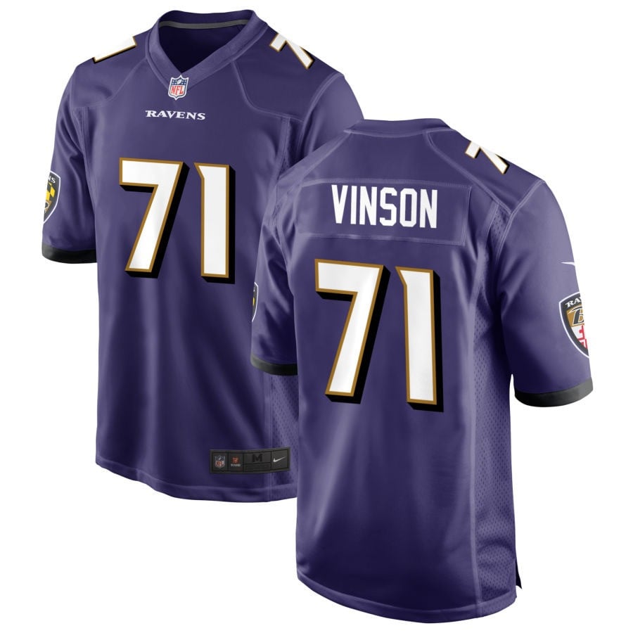 Carson Vinson Baltimore Ravens 2025 Game Jersey - Purple